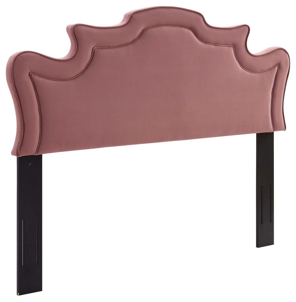 Evangeline Performance Velvet Twin Headboard, Dusty Rose