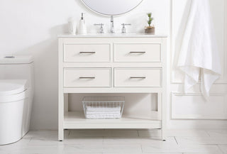 Home Living 36" Single Bathroom Vanity, White