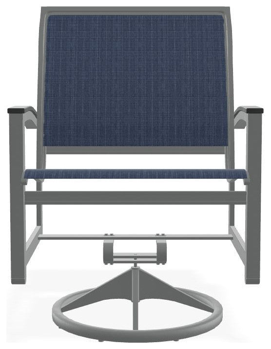 Bazza Sling Outdoor Swivel Rocker, Mavi/Graphite