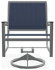Bazza Sling Outdoor Swivel Rocker, Mavi/Graphite