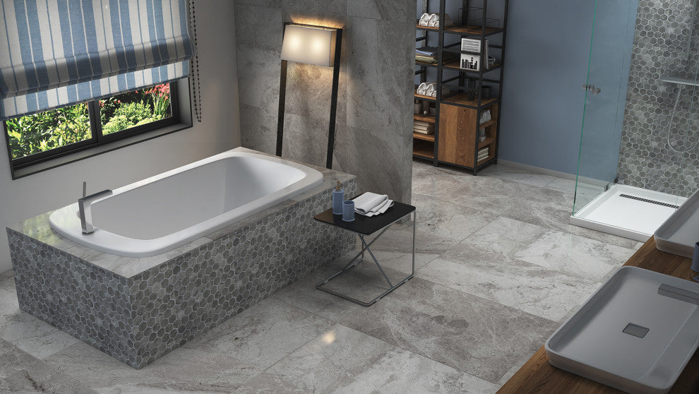 Malibu Bells Rectangle Combination Whirlpool and Air Bathtub 60x32x22 White
