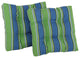 19" Squared Tufted Dining Chair Cushion, Set of 2, Haliwell Caribbean