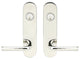 Cologne Lever, Tubular Entry, Double Cylinder, Polished Stainless Steel