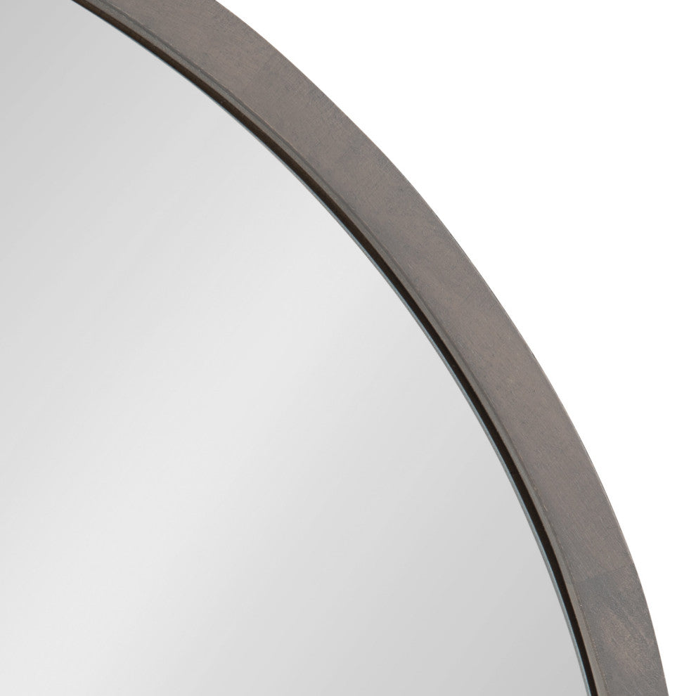 Valenti Round Framed Mirror, Gray 28 Diameter