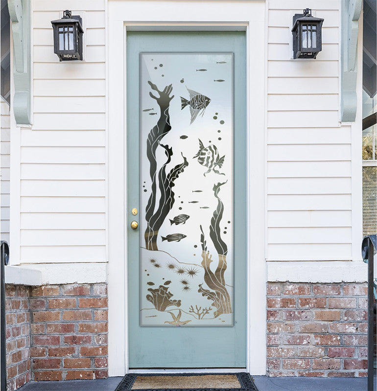 Interior Prehung Door or Interior Slab Door - Aquarium Fish - Douglas Fir...