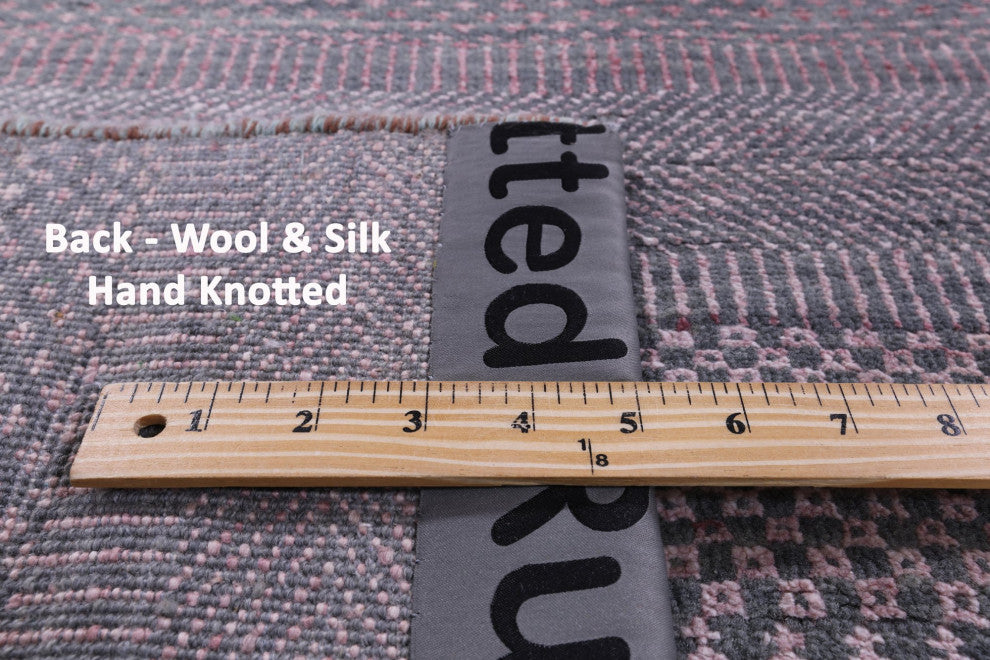 Savannah Grass Wool and Silk Hand Knotted Rug 6' 1" X 9' 4" Q11399