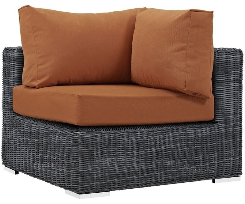 Modway Summon Outdoor Patio Sunbrella Corner, Canvas Tuscan