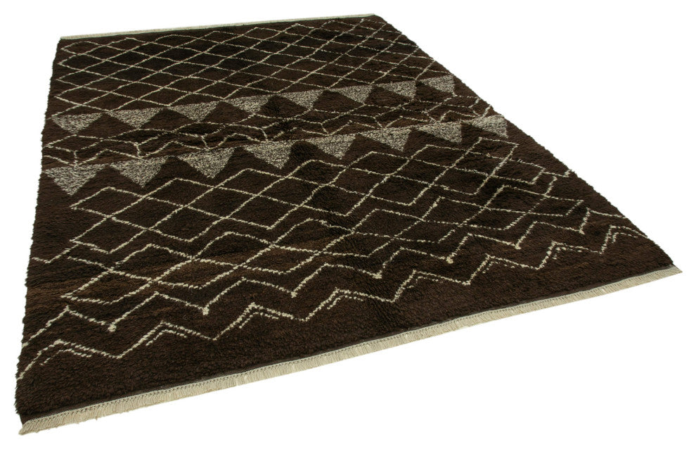 Rug N Carpet - Handmade Unique 7' 1'' x 8' 11'' Moroccan Area Rug