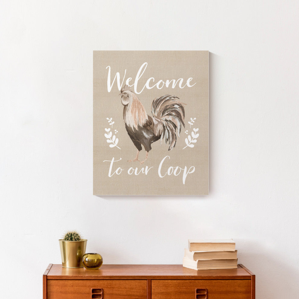 Welcome to our Coop 16x20 Canvas Wall Art