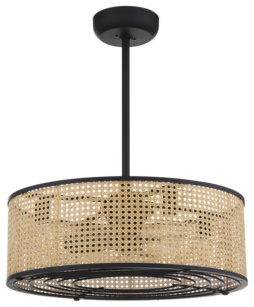 Savoy House 25-FD-1650 Astoria 4 Light 25"W LED Drum Chandelier - Matte Black