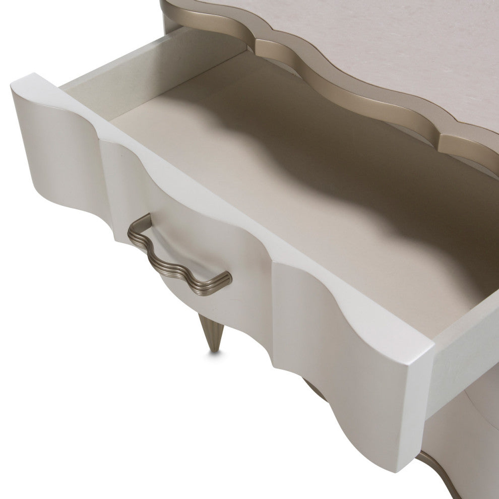 London Place 3-Drawer Nightstand - Creamy Pearl