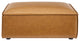 Accent Chair Ottoman, Faux Vegan Leather, Tan, Modern, Living Lounge Hospitality