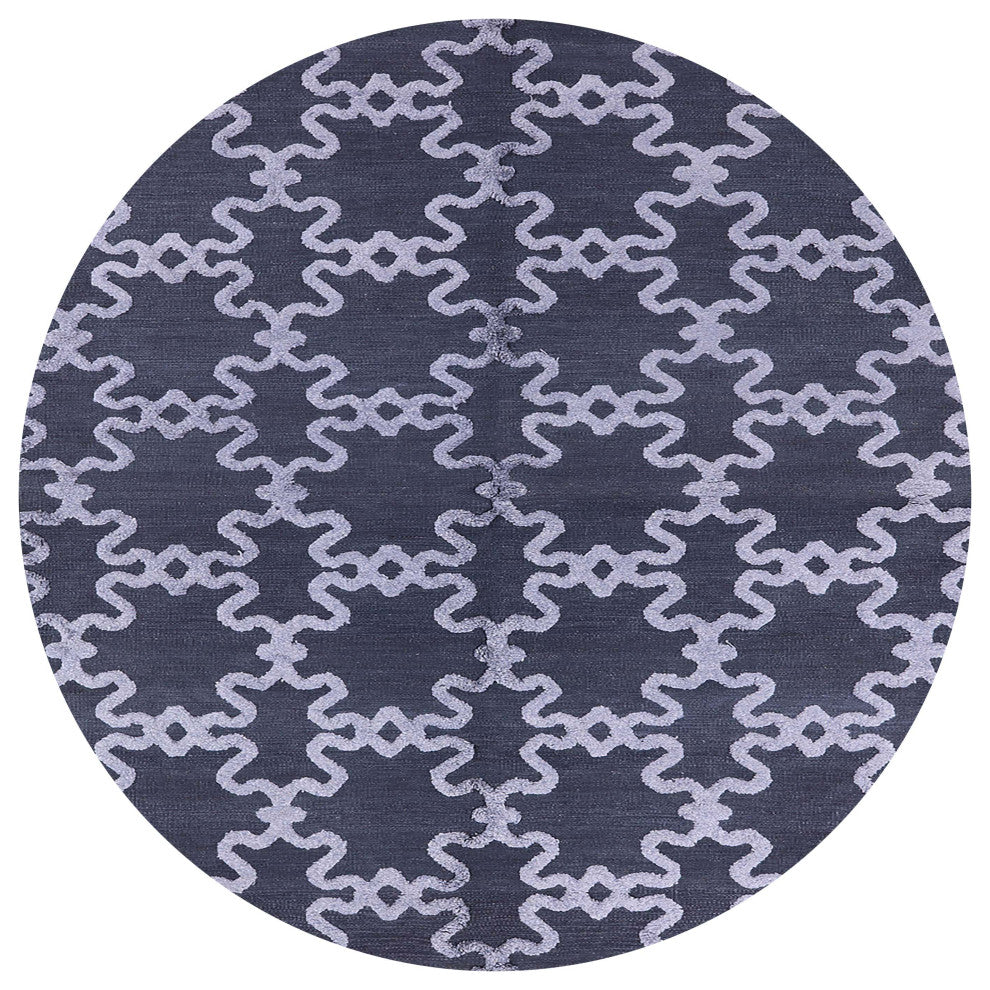 Ahgly Company Indoor Round Mid-Century Modern Area Rugs, 7' Round