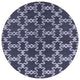 Ahgly Company Indoor Round Mid-Century Modern Area Rugs, 7' Round