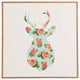 Deny Designs Allyson Johnson Floral Deer Silhouette Framed Wall Art