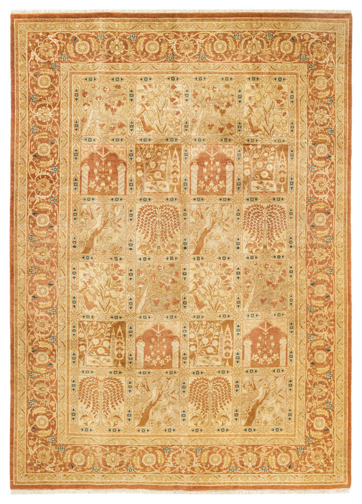 Natalie, One-of-a-Kind Hand-Knotted Area Rug Brown, 6'3"x8'10"