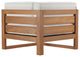 Lounge Sectional Sofa Chair Set, White Natural, Wood, Modern, Outdoor Patio
