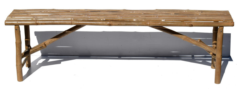 Long Bamboo Folding Bench