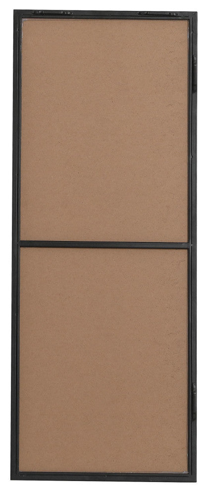 Home Living Metal Frame Rectangle Mirror 14", Black