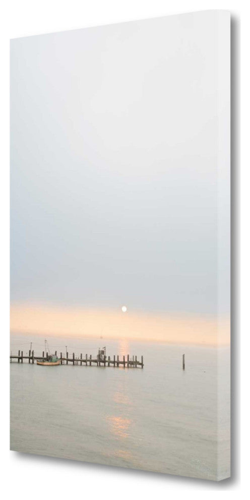 Sunset at the Fishing Boat Pier 3 Giclee Wrap Canvas Wall Art