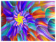 Spectacular Stain Glass with Spirals, Floral Canvas Art Print, 40"x30"