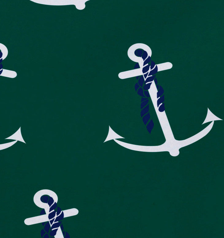 18"x14" Anchor Whimsy, Geometric Print Placemat, Green, Set of 4