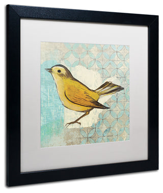 'Wilson Warbler II' Matted Framed Canvas Art by Kathrine Lovell