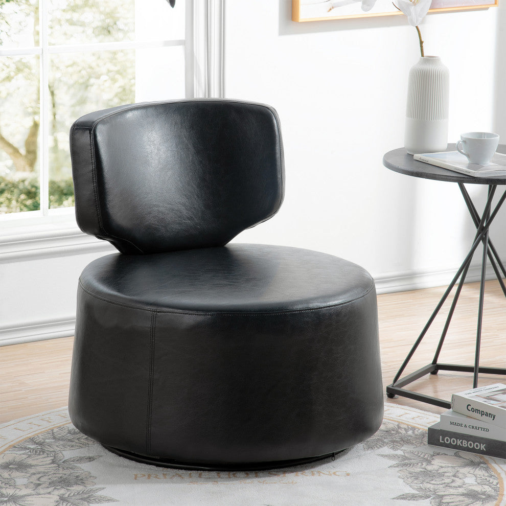 Faux Leather/Fabric Side Chair with Metal Base, Black, 29'' X 29''