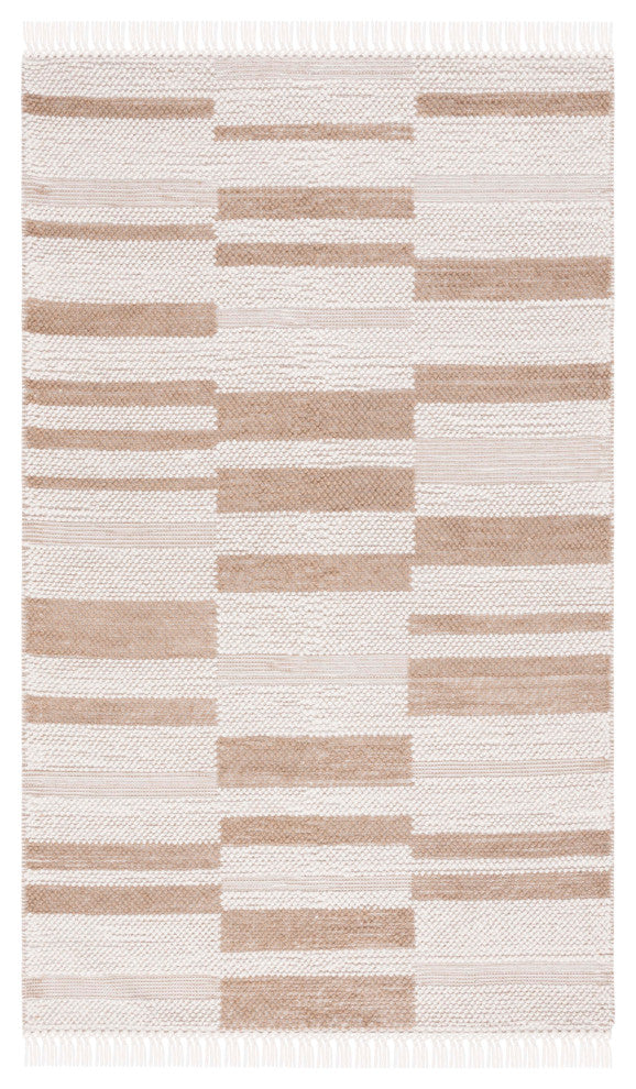 Safavieh Couture Natura Collection NAT225 Rug, Ivory/Light Brown, 6'x9'