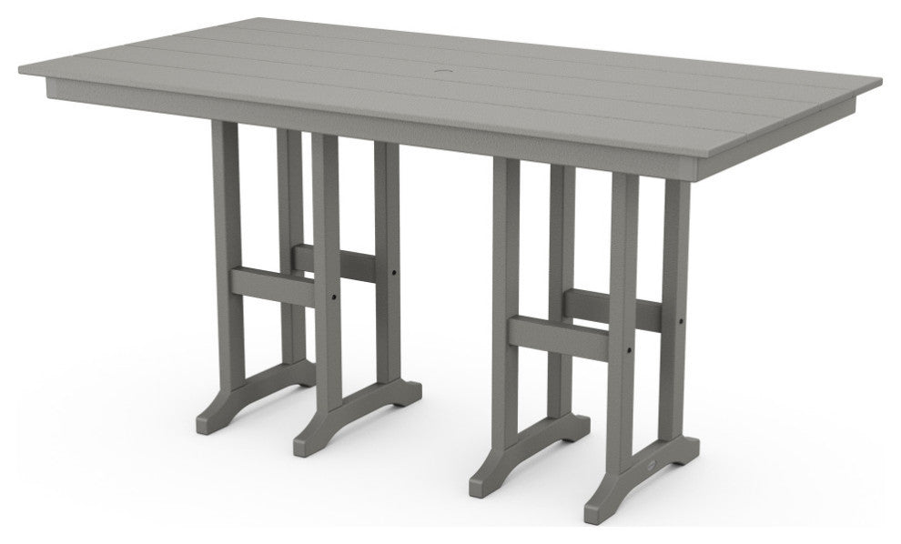 Farmhouse 37" x 72" Counter Table, Slate Gray