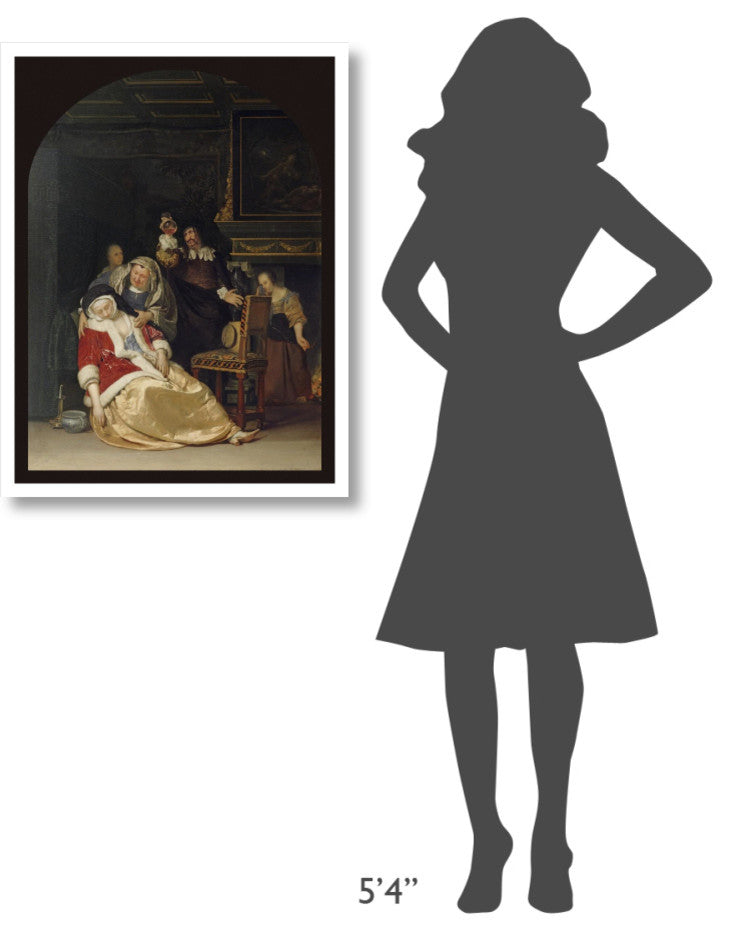 "The Doctor's Visit" Digital Paper Print by Frans van Mieris, 26"x34"