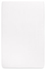 Mini Crib Sheet, GOTS Certified Organic Muslin Cotton, White