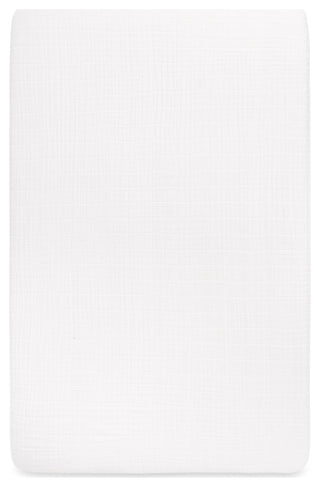 Mini Crib Sheet, GOTS Certified Organic Muslin Cotton, White