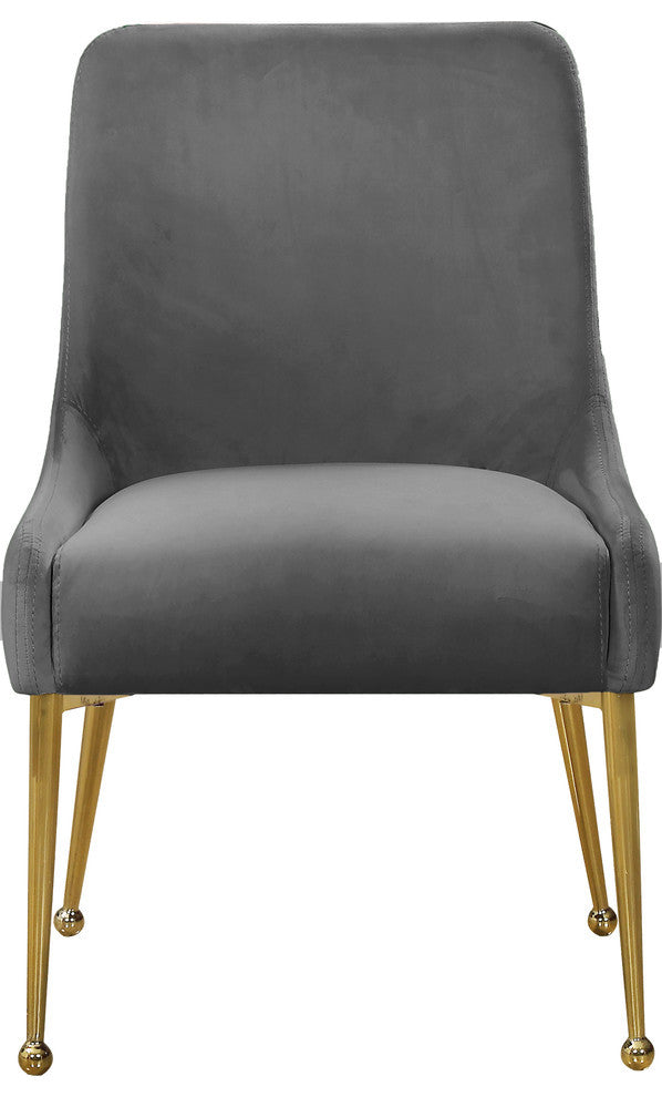 Owen Velvet Dining Chair, Set of 2, Gray
