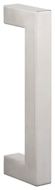 Single Square Barn Door Handle, Satin Stainless