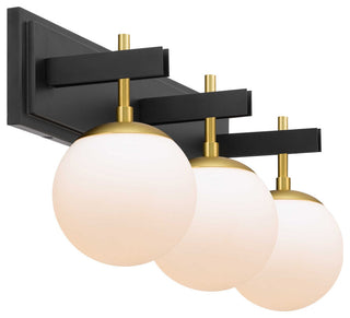 Allie 3-Lt Bath - Black/Satin Brass