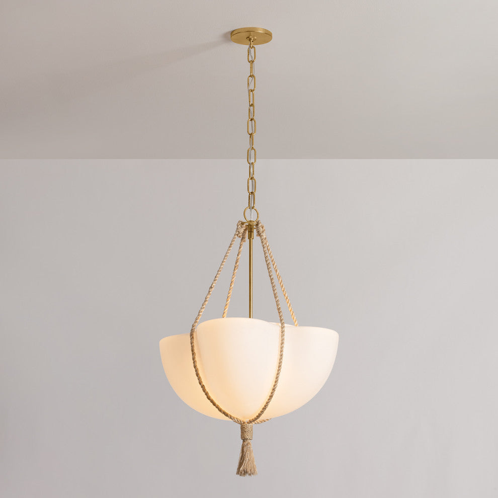 Hudson Valley Lighting Amberley Pendant, Vintage Gold Leaf