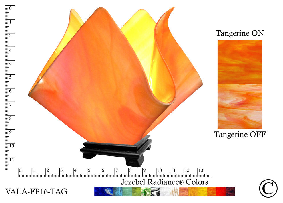 Jezebel Radiance Large Flame Vase Lamp, Tangerine