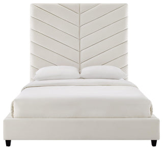 TOV Furniture Javan Cream Velvet Bed in King