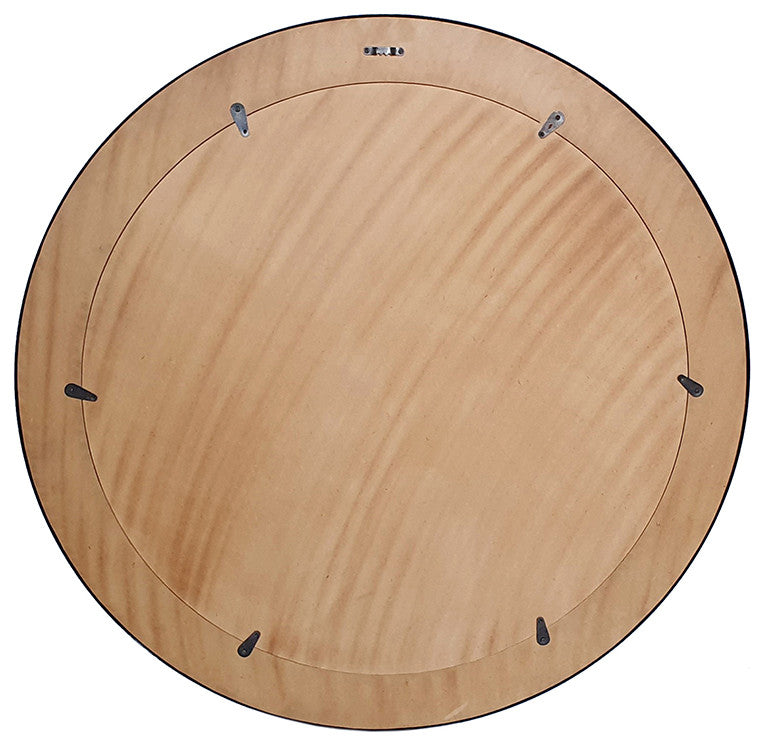 Benzara BM285530 32" Accent Wall Mirror, Round Metal Frame