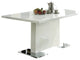 Modern Style Metal Dining Table with T Shaped Design Structure, White