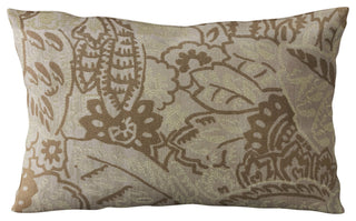 Plutus Brown Mustard Jacquard Luxury Throw Pillow, 16"x16"
