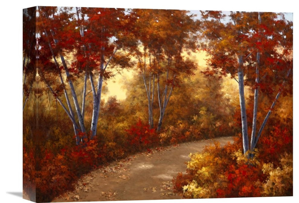"Golden Birch" Stretched Canvas Giclee by Diane Romanello, 16"x12"