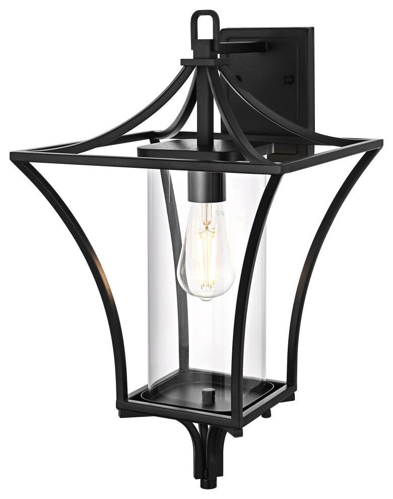 Home Living 12" Outdoor Wall Sconce, Black