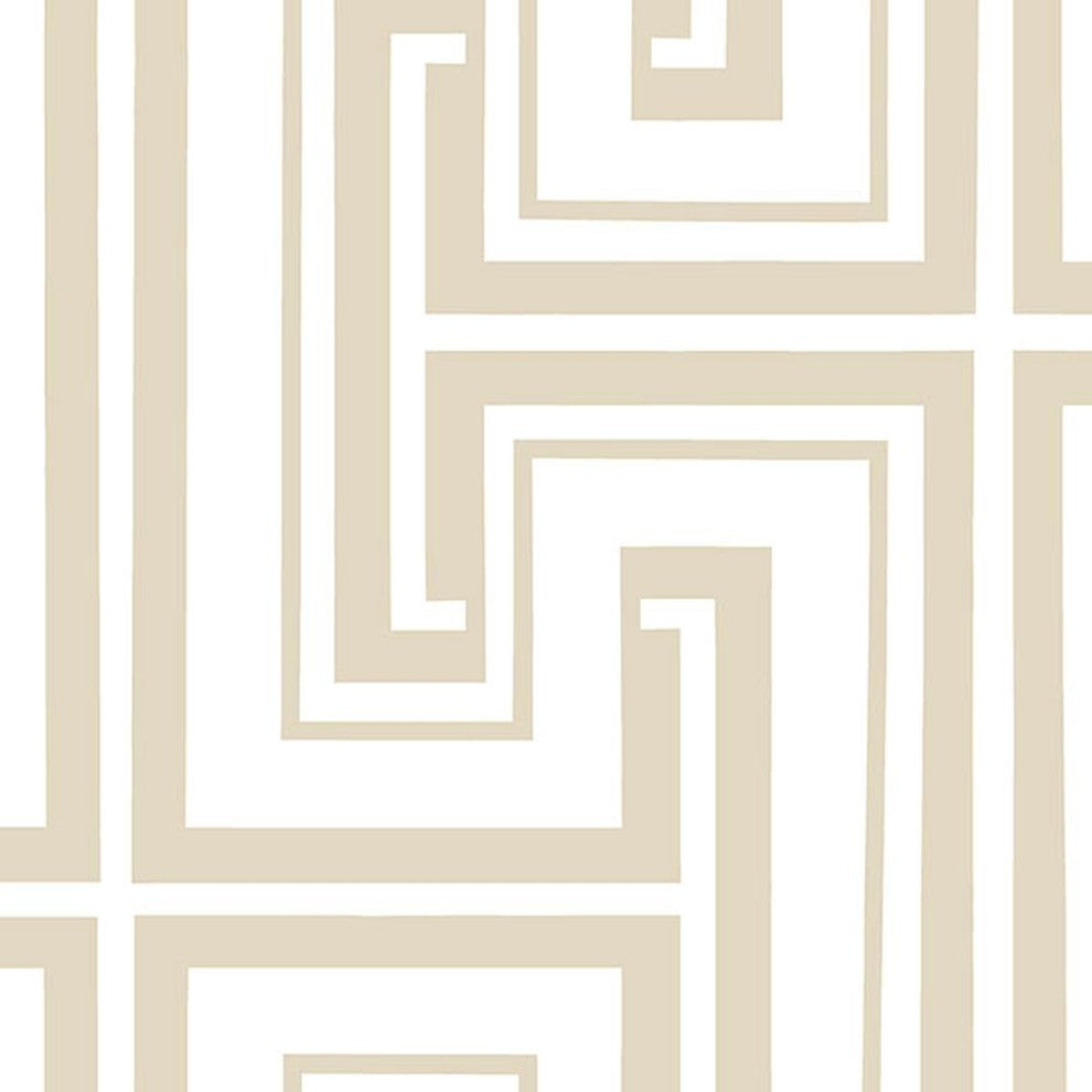 Shades, Damask Geometric Graphic White, Cream Wallpaper Sample