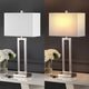 Sabrina 28.5" Iron LED Table Lamp With USB Charging Port, Nickel, Set of 2