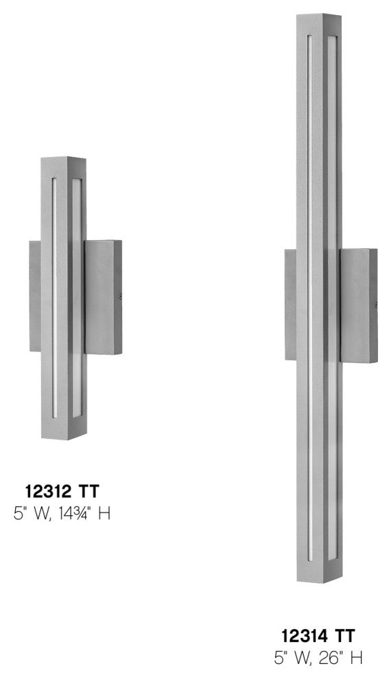 Hinkley Vue Large Wall Mount Lantern, Titanium