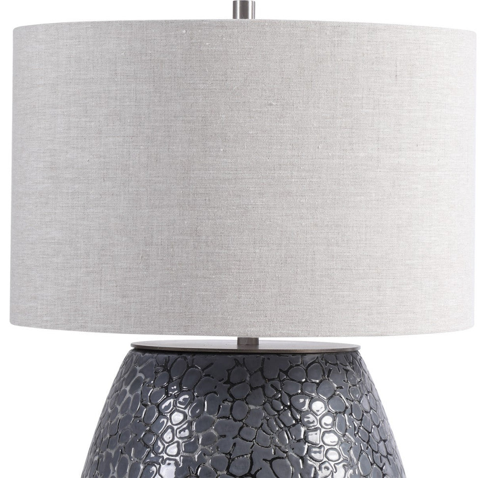 Uttermost Pebbles Metallic Gray Table Lamp 28445-1