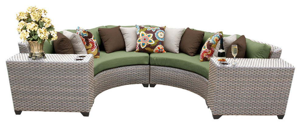 Florence 4 Piece Outdoor Wicker Patio Furniture Set 04c