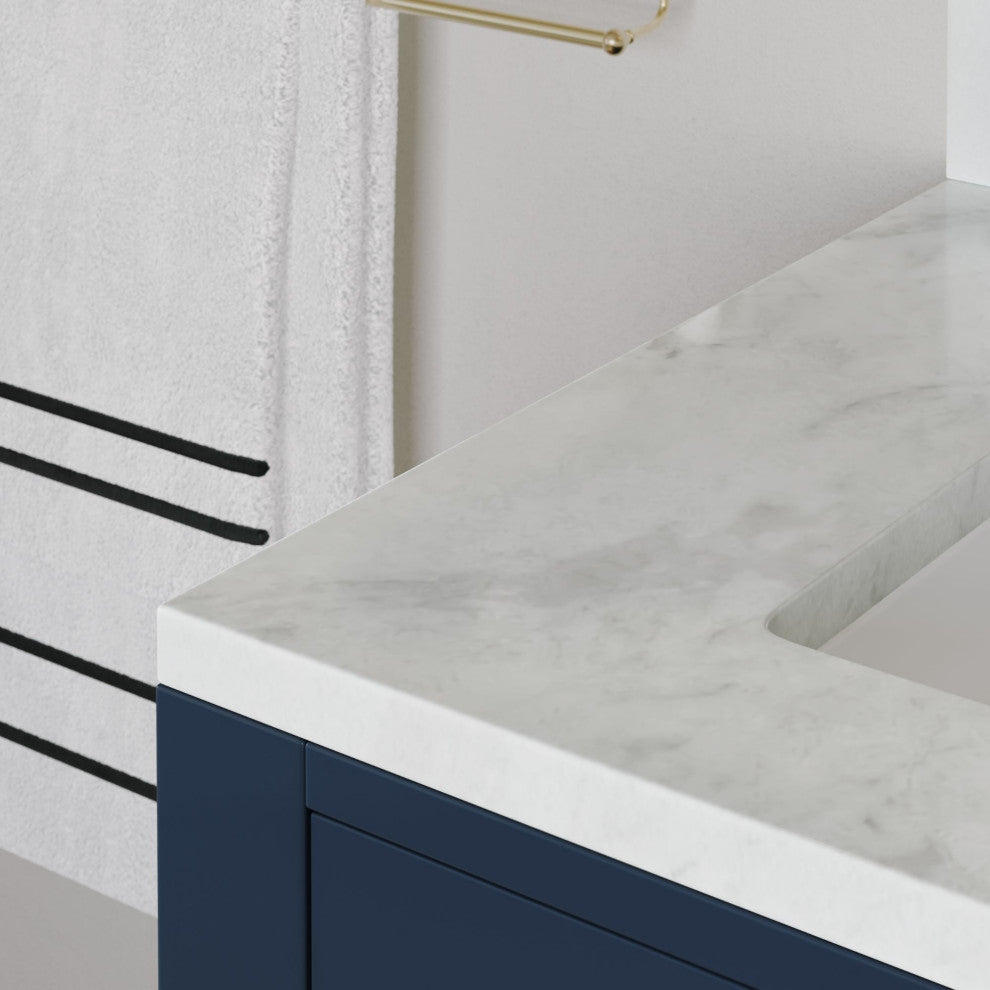 The Polaris Bathroom Vanity, Monarch Blue, 30", Single Sink, Freestanding